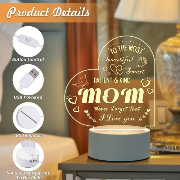 "Mom" Heart Night Light****10 ITEMS FOR $20.00**** - Picture 2 of 4